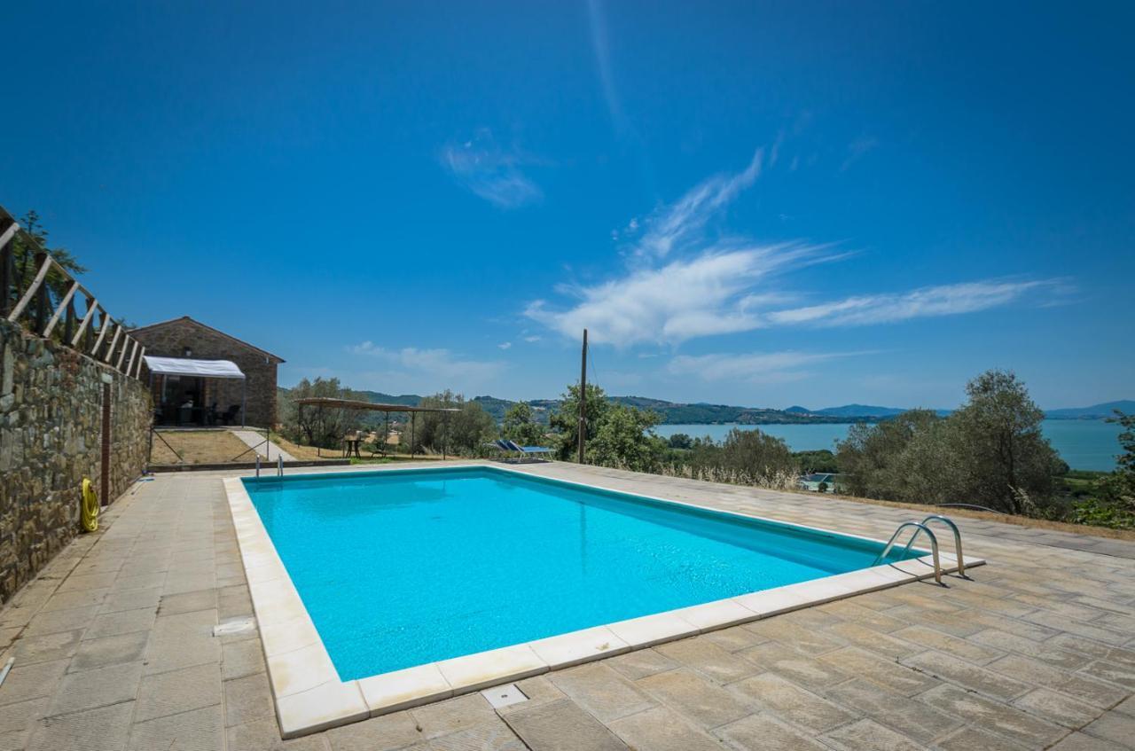 Poloturisticoumbria Rustico Con Piscina Vista Lago Пассіньяно-суль-Тразімено Екстер'єр фото