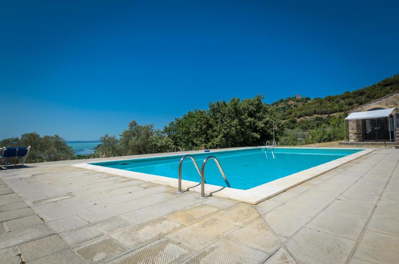 Poloturisticoumbria Rustico Con Piscina Vista Lago Пассіньяно-суль-Тразімено Екстер'єр фото