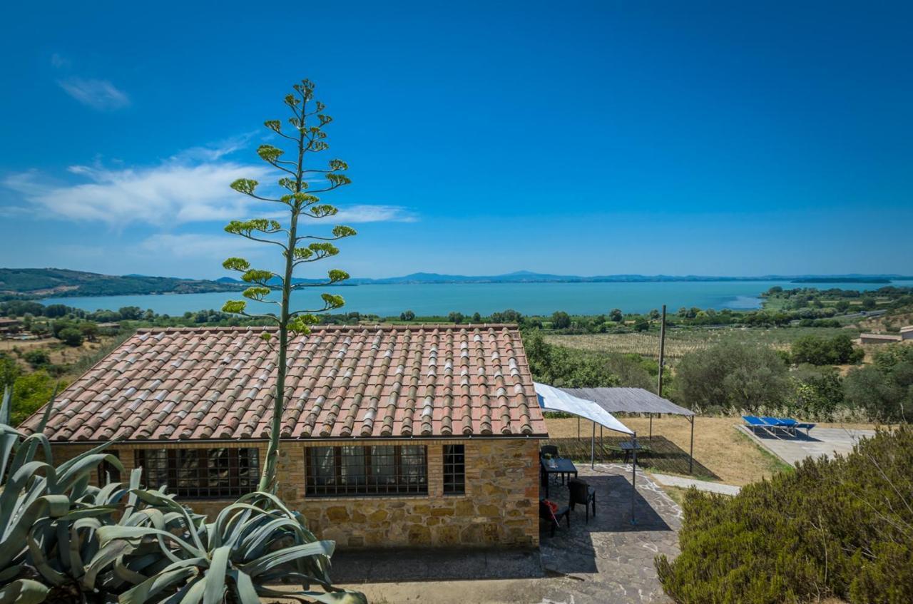 Poloturisticoumbria Rustico Con Piscina Vista Lago Пассіньяно-суль-Тразімено Екстер'єр фото