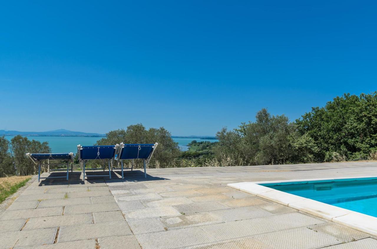 Poloturisticoumbria Rustico Con Piscina Vista Lago Пассіньяно-суль-Тразімено Екстер'єр фото